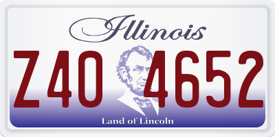 IL license plate Z404652