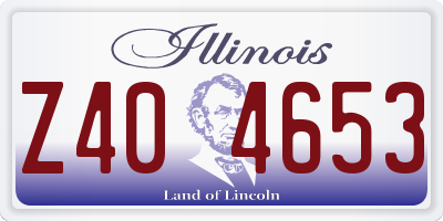 IL license plate Z404653
