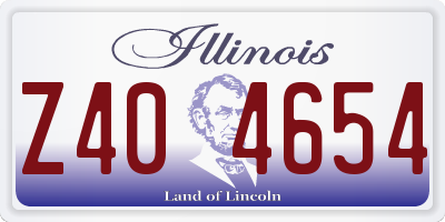 IL license plate Z404654