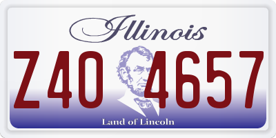 IL license plate Z404657
