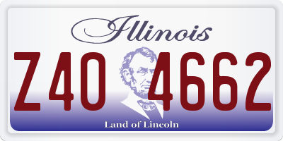 IL license plate Z404662