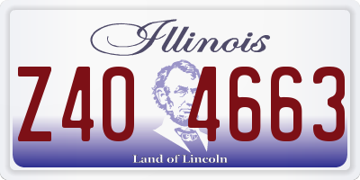 IL license plate Z404663