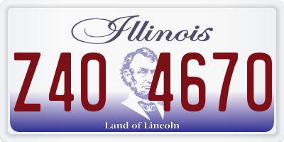 IL license plate Z404670