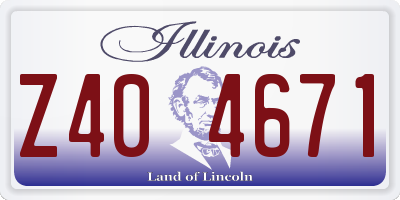 IL license plate Z404671