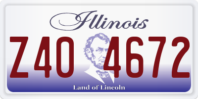 IL license plate Z404672