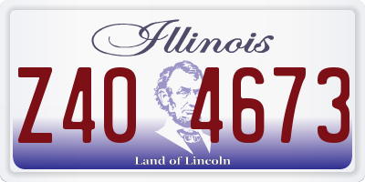 IL license plate Z404673