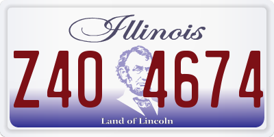IL license plate Z404674