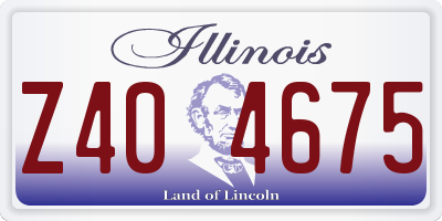 IL license plate Z404675