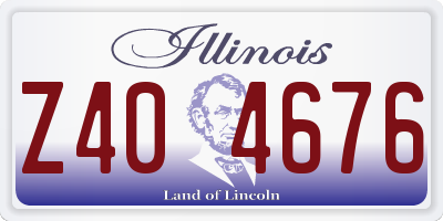 IL license plate Z404676