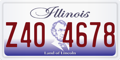 IL license plate Z404678