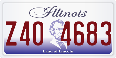 IL license plate Z404683