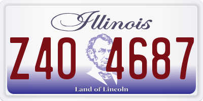 IL license plate Z404687