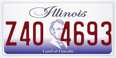 IL license plate Z404693