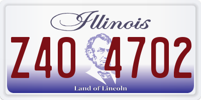 IL license plate Z404702