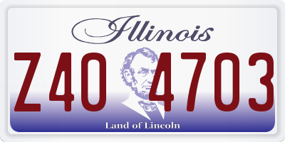 IL license plate Z404703