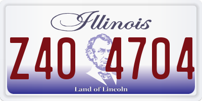 IL license plate Z404704