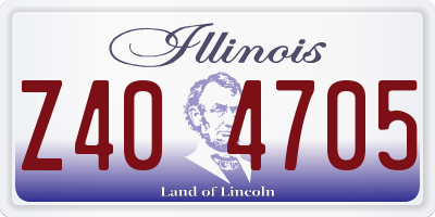 IL license plate Z404705
