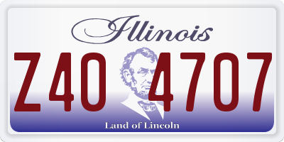 IL license plate Z404707