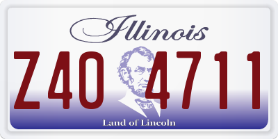 IL license plate Z404711