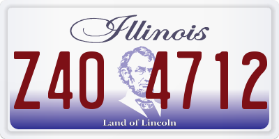IL license plate Z404712