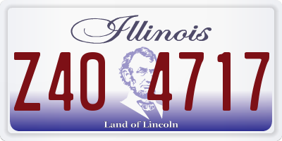 IL license plate Z404717