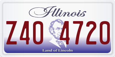 IL license plate Z404720