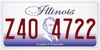 IL license plate Z404722