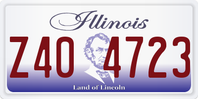 IL license plate Z404723