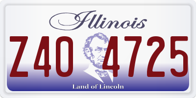 IL license plate Z404725
