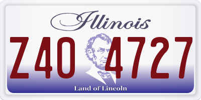 IL license plate Z404727