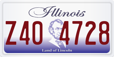 IL license plate Z404728