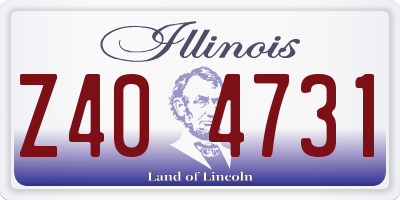 IL license plate Z404731