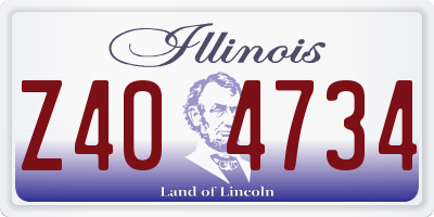 IL license plate Z404734