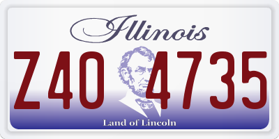 IL license plate Z404735