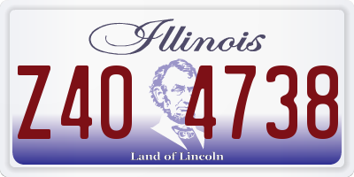 IL license plate Z404738