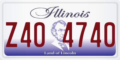 IL license plate Z404740