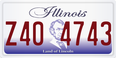 IL license plate Z404743