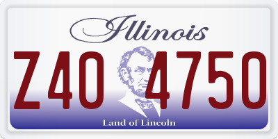 IL license plate Z404750