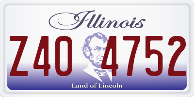 IL license plate Z404752
