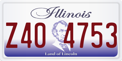 IL license plate Z404753