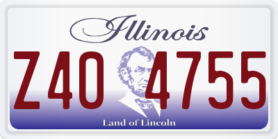 IL license plate Z404755