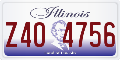 IL license plate Z404756