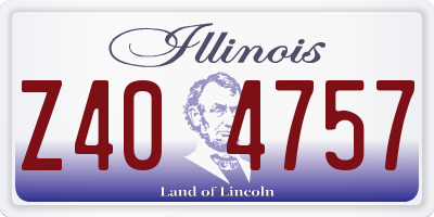 IL license plate Z404757