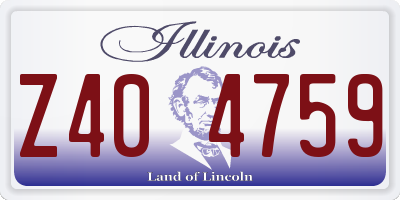 IL license plate Z404759