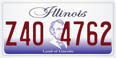 IL license plate Z404762