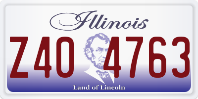 IL license plate Z404763