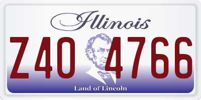 IL license plate Z404766
