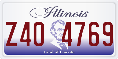 IL license plate Z404769