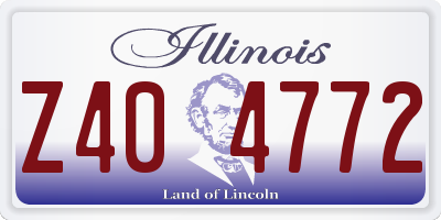 IL license plate Z404772