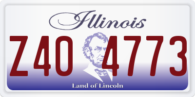 IL license plate Z404773